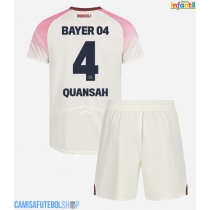 Camisa de time de futebol Bayer Leverkusen Jarell Quansah #4 Replicas 2º Equipamento Infantil 2025-26 Manga Curta (+ Calças curtas)